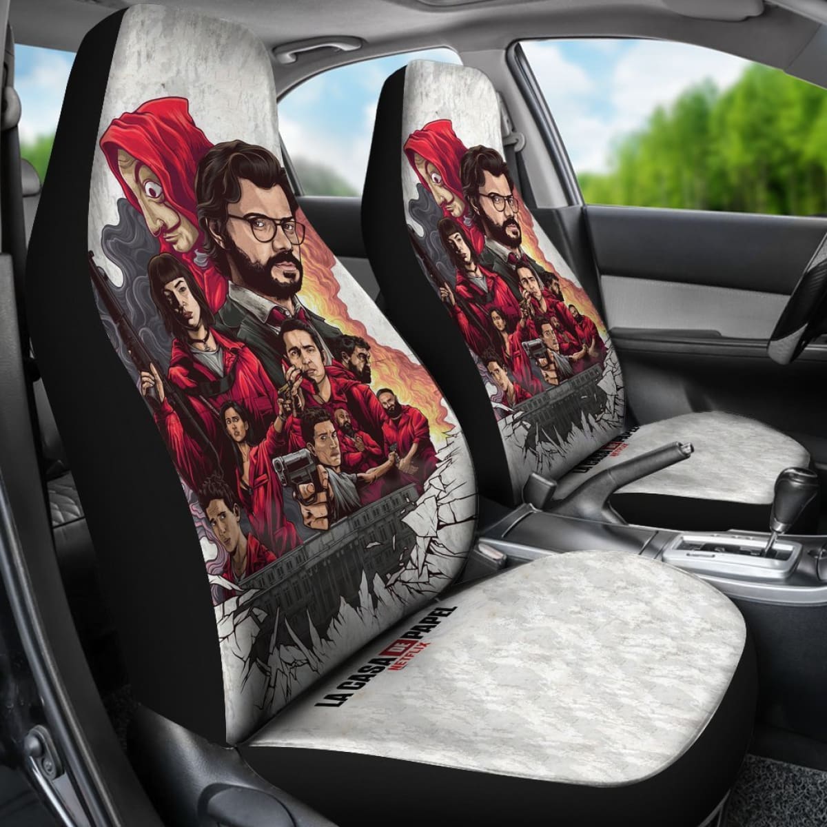 Money Heist Team Seat Covers Amazing Best Gift Ideas 2020 Universal Fit 090505
