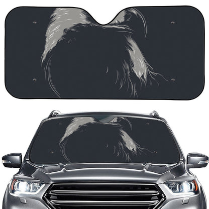 Monochrome Eagle Print Car Windshield Sun Shade