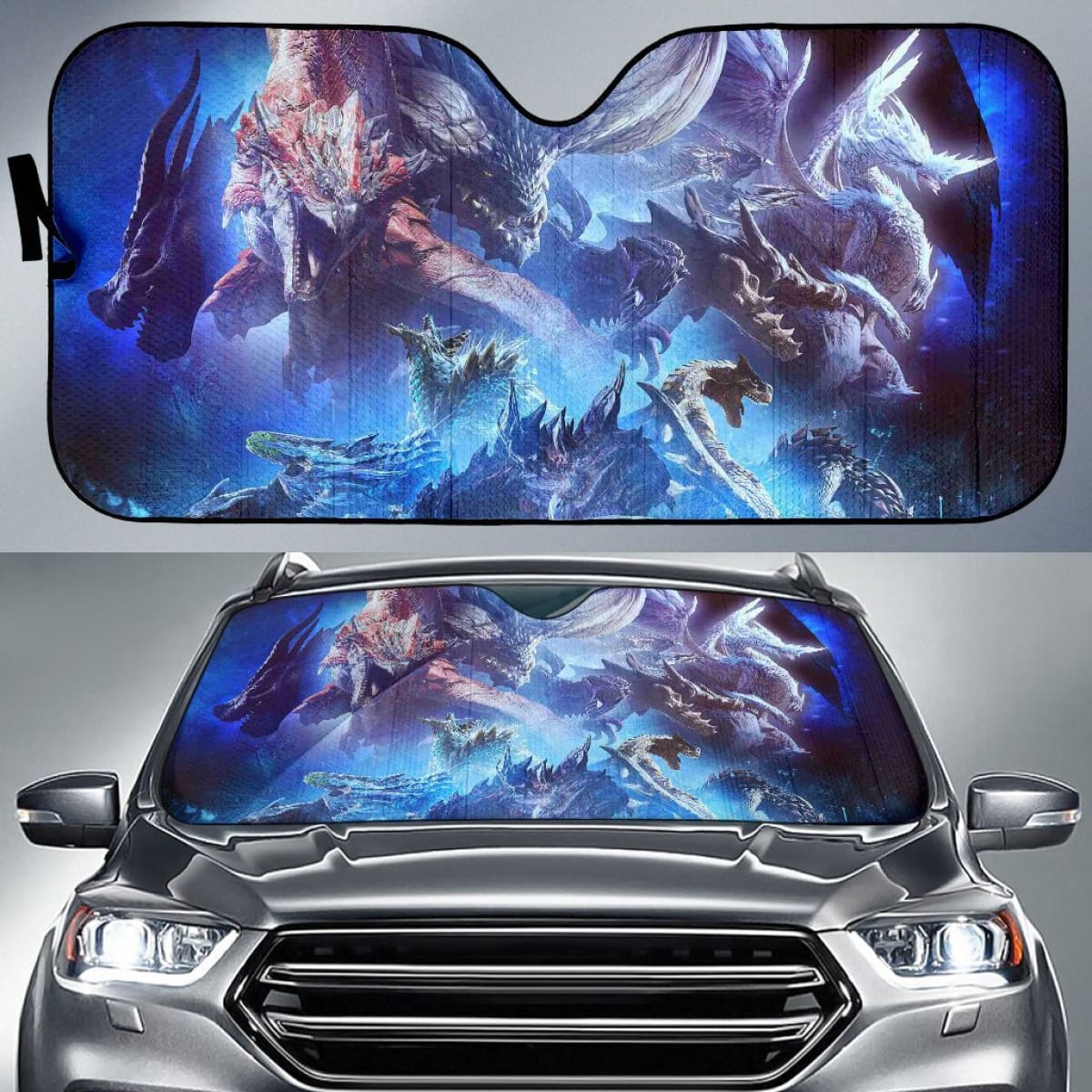 Monster Hunter World Dragons Sun Shade amazing best gift ideas 2020 Universal Fit 174503