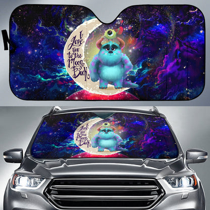 Monster Inc Sully And Mike Love You To The Moon Galaxy Car Auto Sunshades