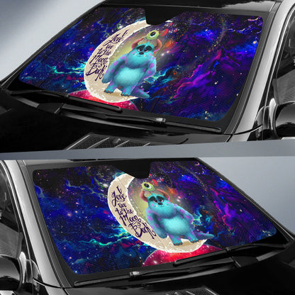 Monster Inc Sully And Mike Love You To The Moon Galaxy Car Auto Sunshades