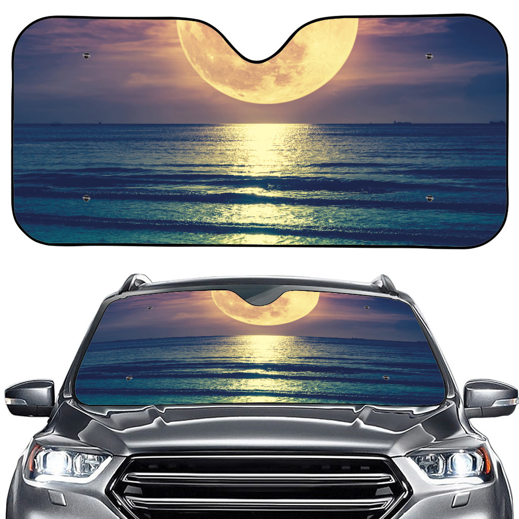 Moon Beach Print Car Windshield Sun Shade