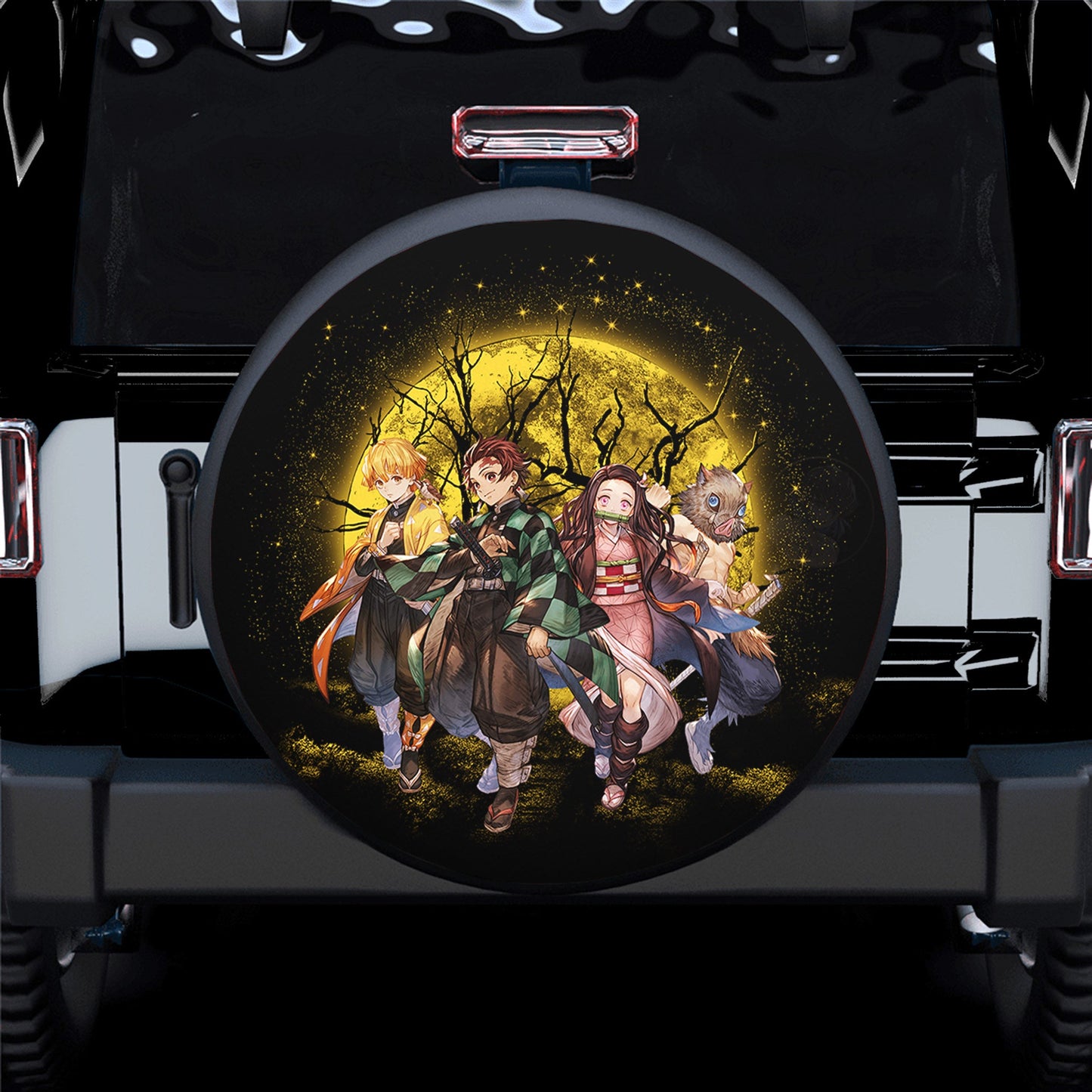 Moon Demonslayer Moonlight Spare Tire Cover