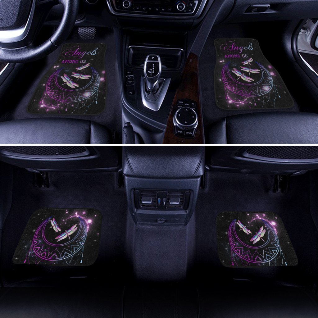 Moon Mandala Dragonfly Car Floor Mats Custom Car Accessories