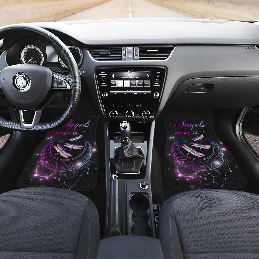 Moon Mandala Dragonfly Car Floor Mats Custom Car Accessories