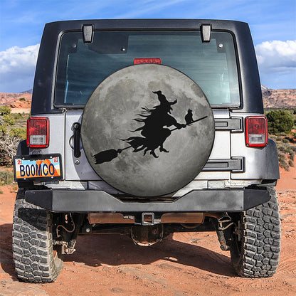 Moon Witch Cat Car Spare Tire Cover