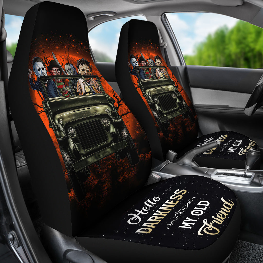 Moonlight Halloween Horror Movies Ride Jeep Funny Car Seat Covers