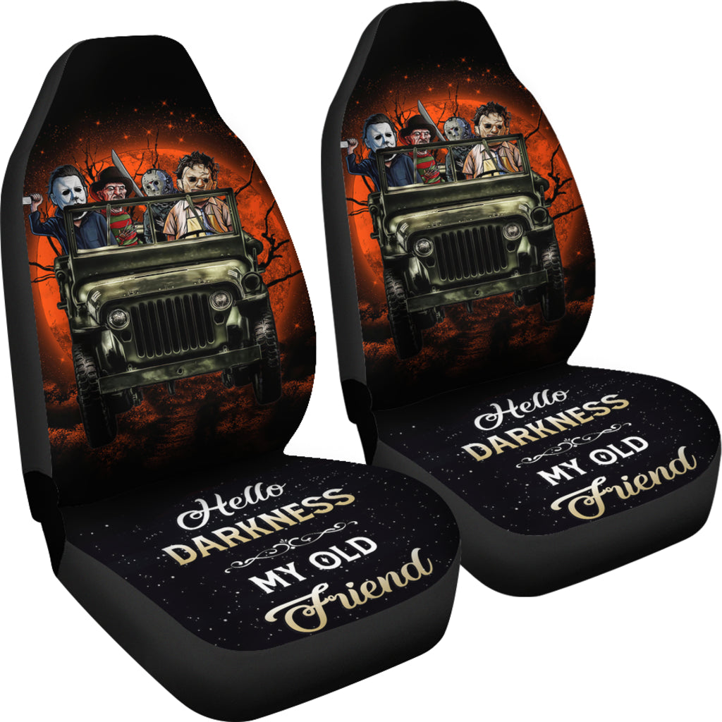 Moonlight Halloween Horror Movies Ride Jeep Funny Car Seat Covers