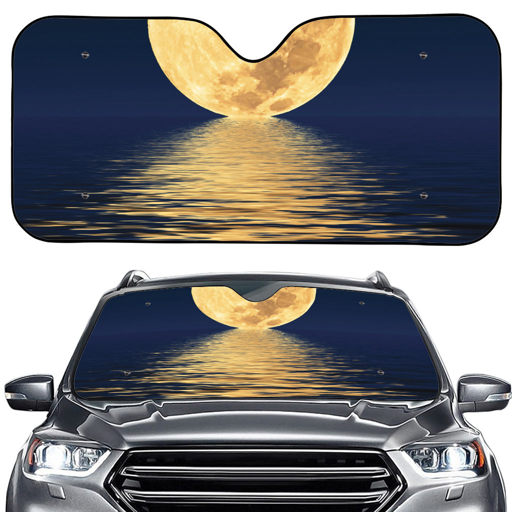 Moonlight On The Sea Print Car Windshield Sun Shade