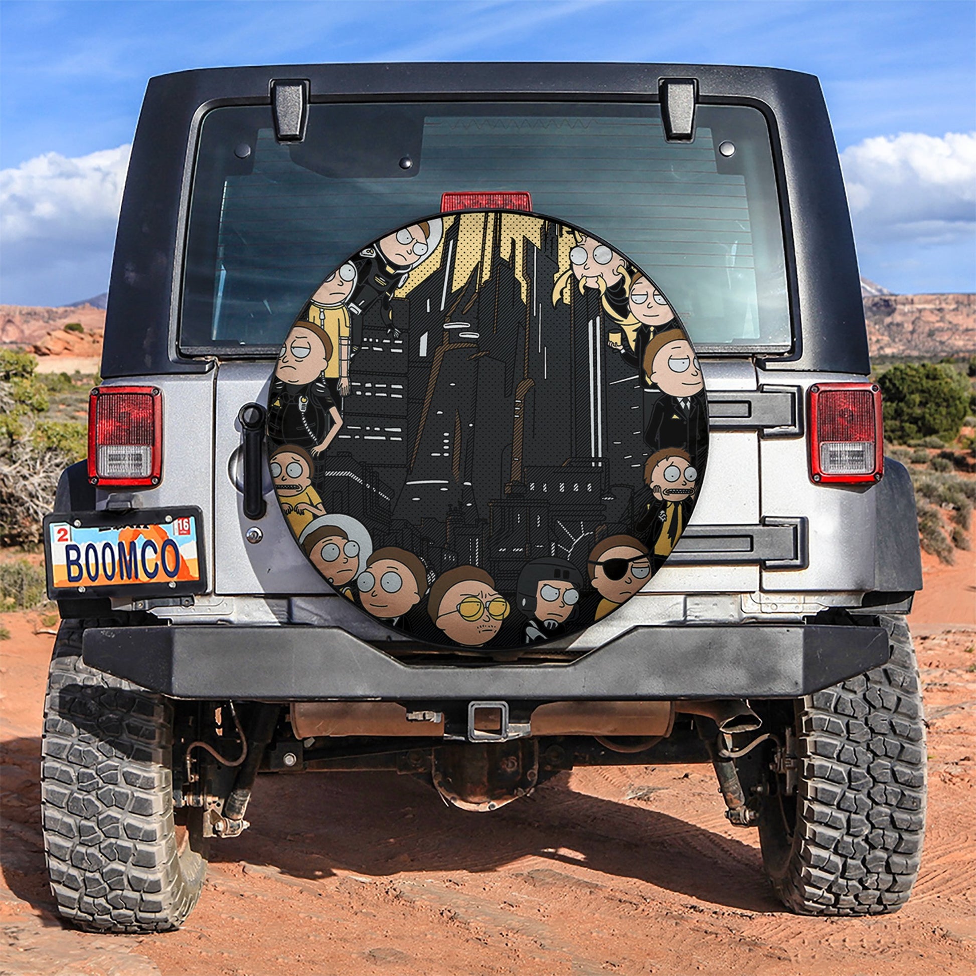 Morty In Rick And Morty Car Spare Tire Cover
