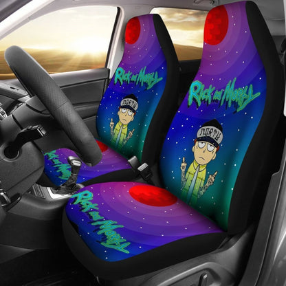Morty Middle Finger Rick & Morty Car Seat Covers Lt04 Universal Fit 225721
