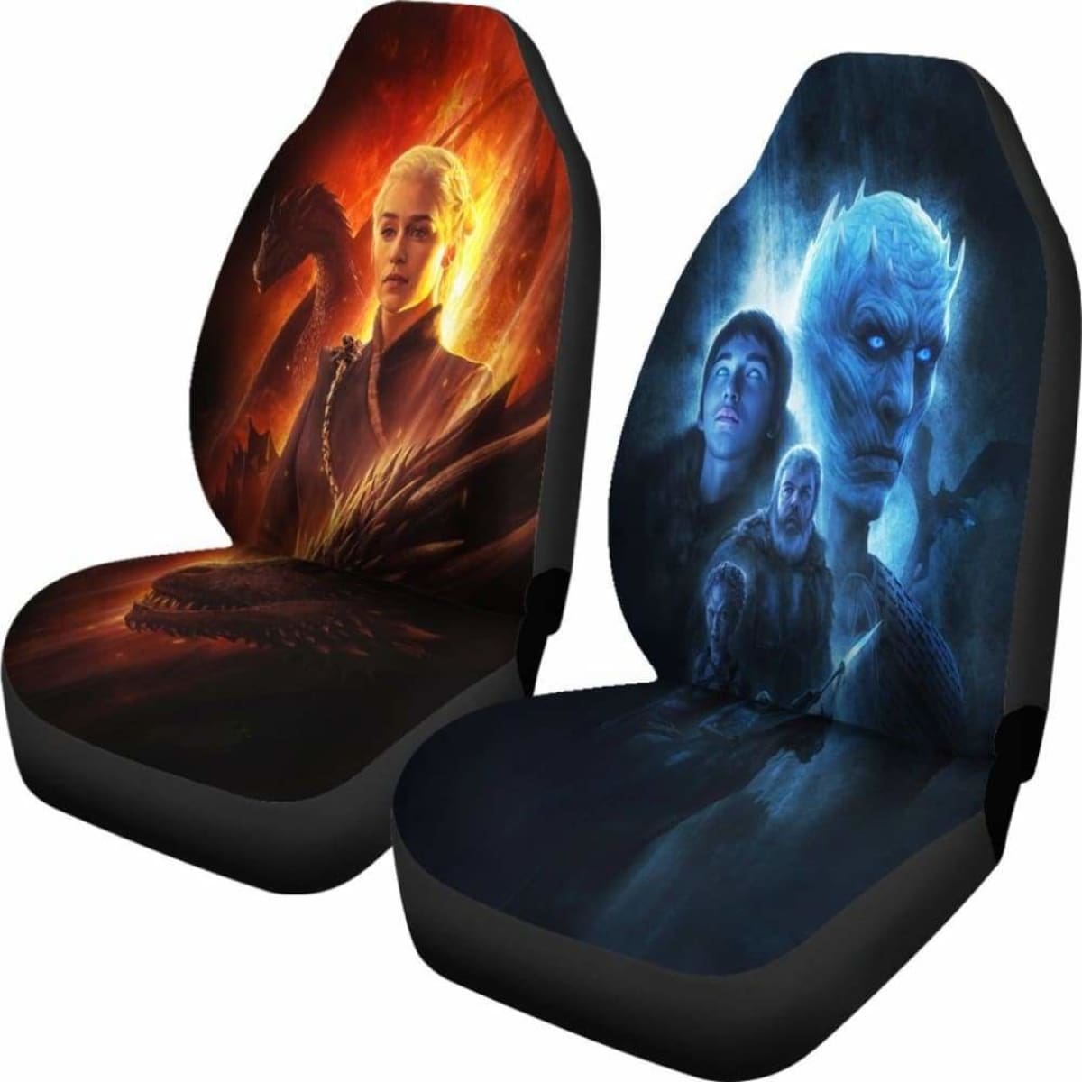 Mother Of Dragon Vs Night King Car Seat Covers Universal Fit 051012