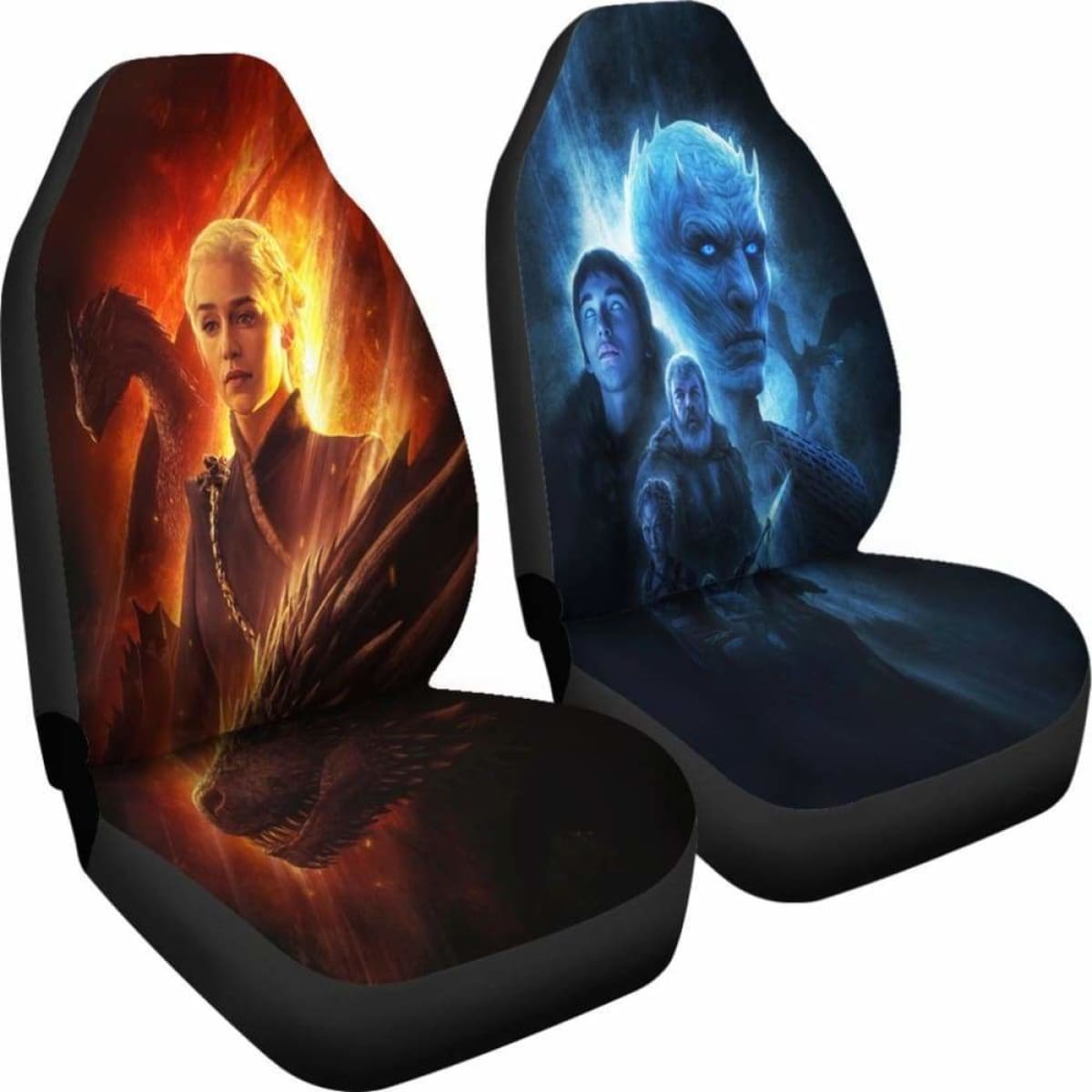 Mother Of Dragon Vs Night King Car Seat Covers Universal Fit 051012
