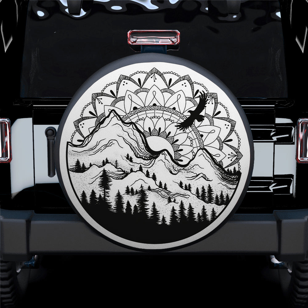 Mountain And Forest Jeep Car Spare Tire Cover