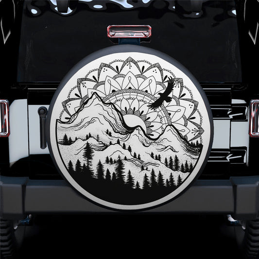 Mountain And Forest Jeep Car Spare Tire Cover