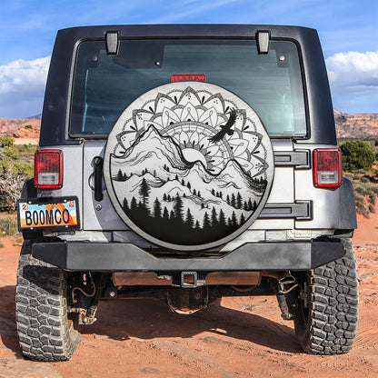 Mountain And Forest Jeep Car Spare Tire Cover