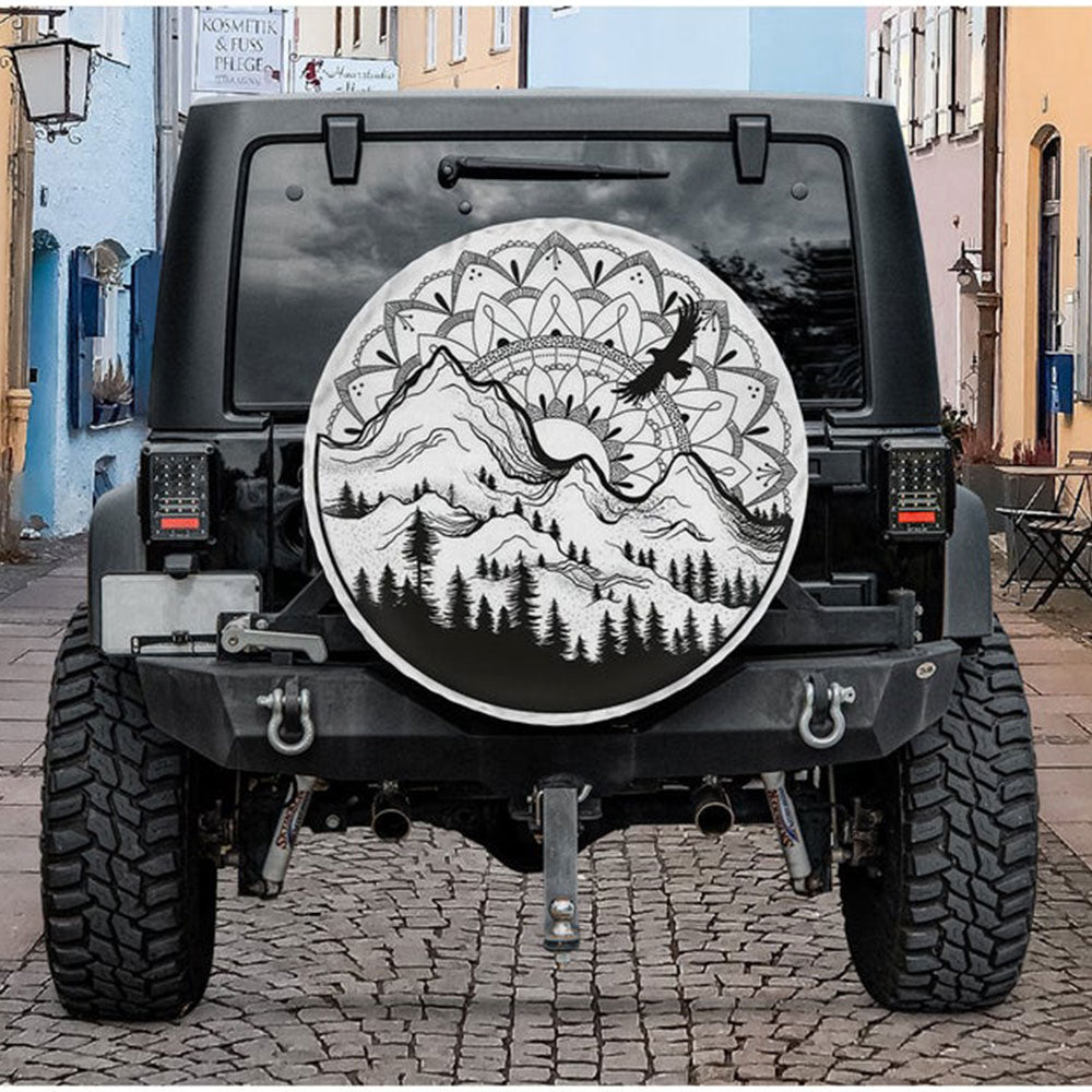 Mountain And Forest Jeep Car Spare Tire Cover