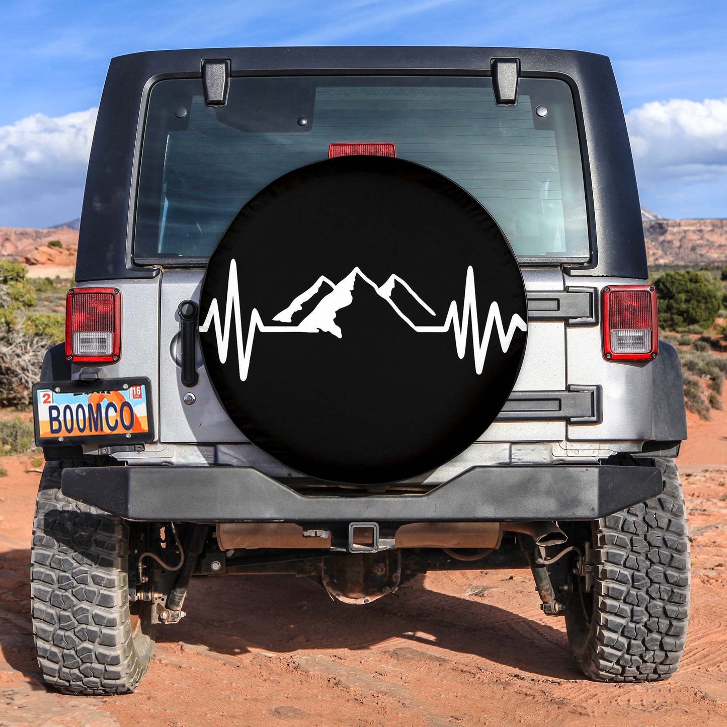 Mountain Heartbeat Spare Tire Cover