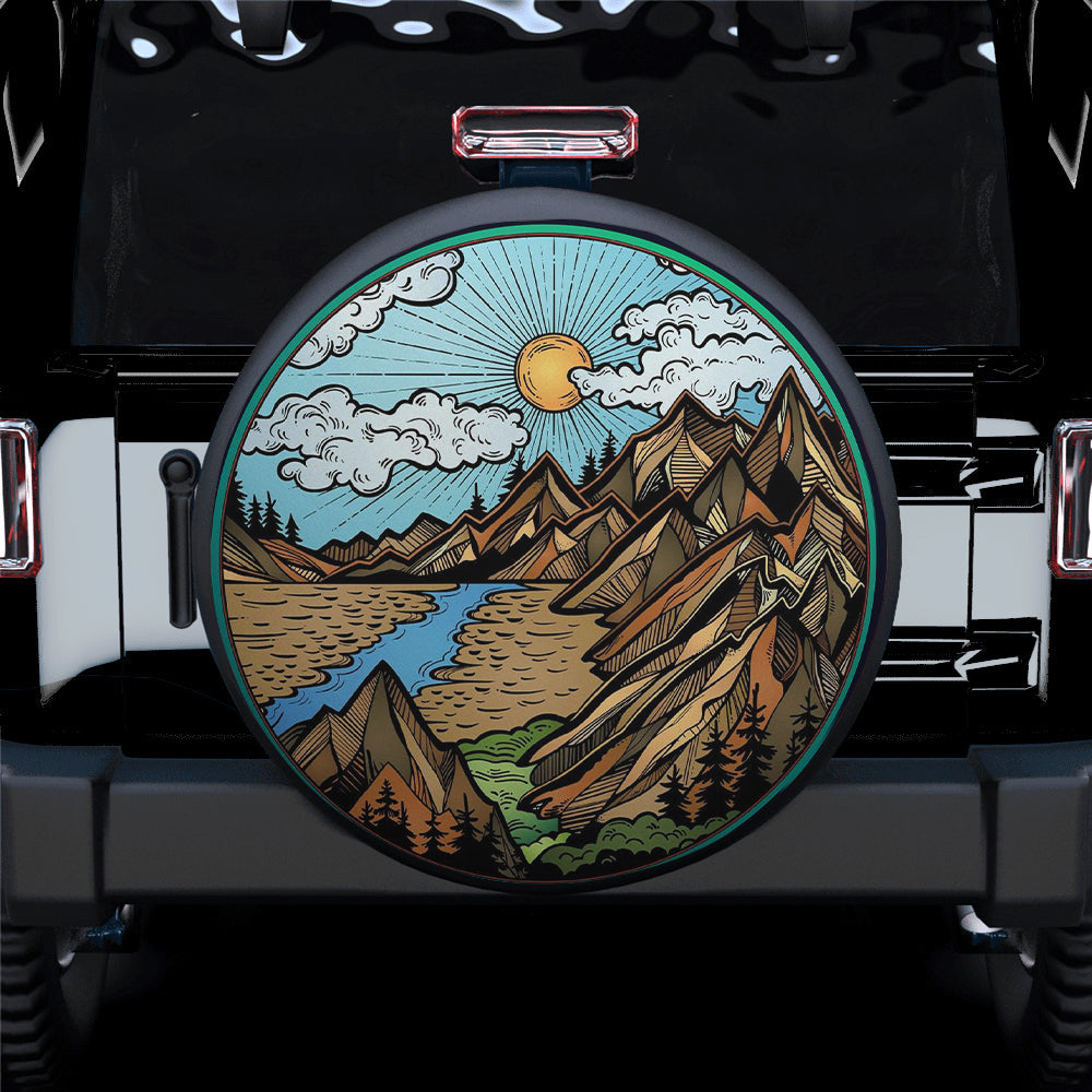 Mountain Is Calling Jeep Car Spare Tire Cover