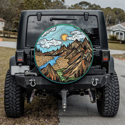 Mountain Is Calling Jeep Car Spare Tire Cover