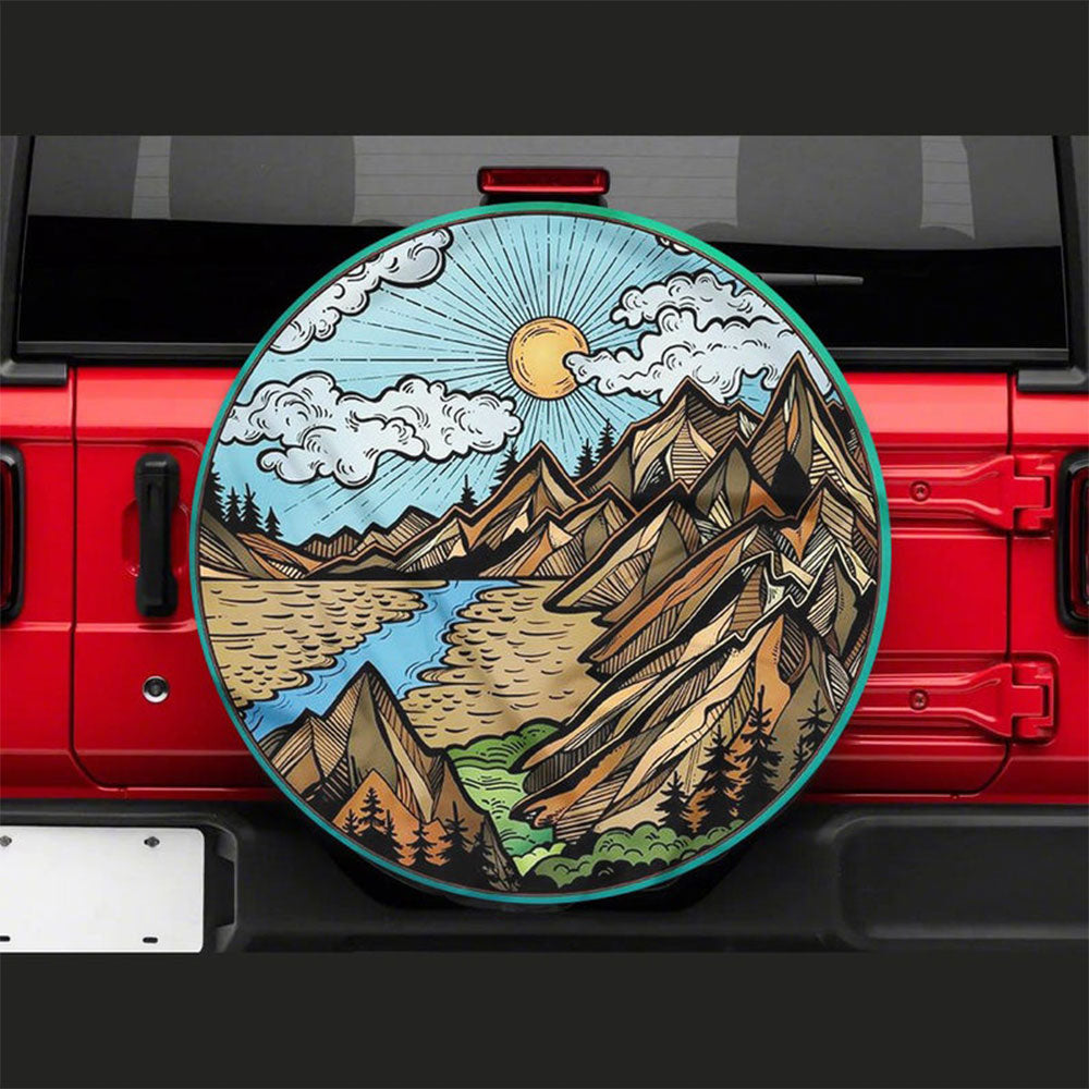 Mountain Is Calling Jeep Car Spare Tire Cover