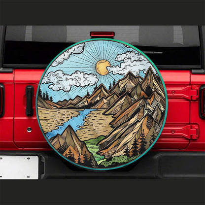 Mountain Is Calling Jeep Car Spare Tire Cover