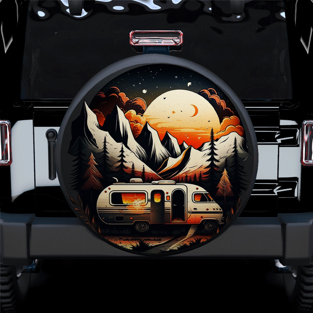 Mountains Camping 1 Car Spare Tire Cover