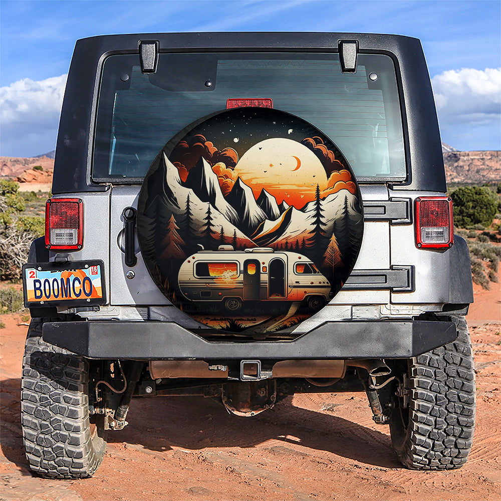 Mountains Camping 1 Car Spare Tire Cover