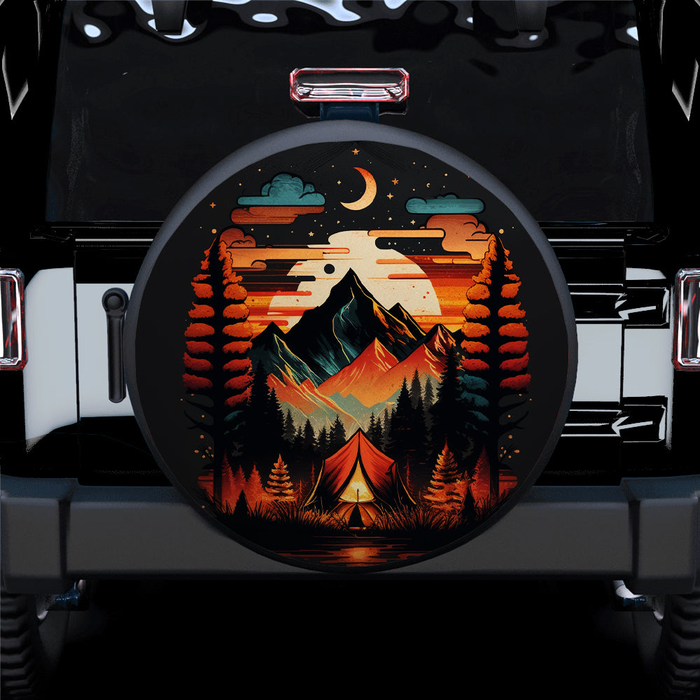 Mountains Camping 2 Car Spare Tire Cover