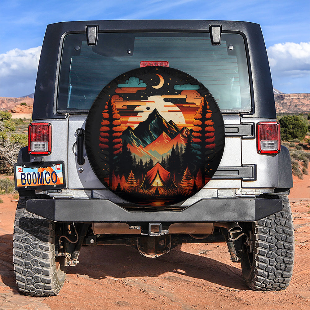 Mountains Camping 2 Car Spare Tire Cover