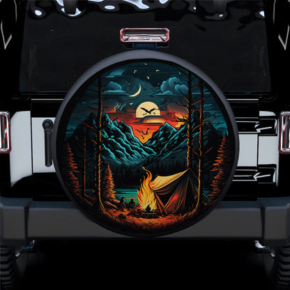 Mountains Camping Car Spare Tire Cover
