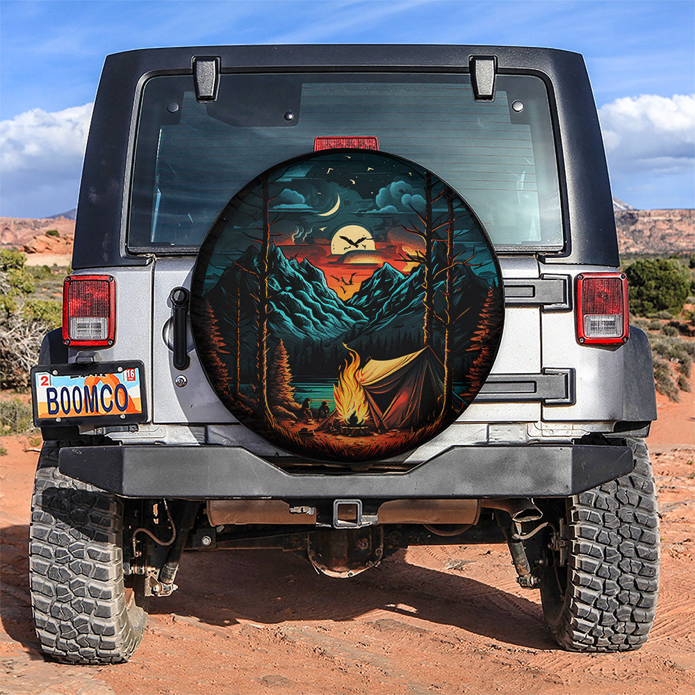 Mountains Camping Car Spare Tire Cover