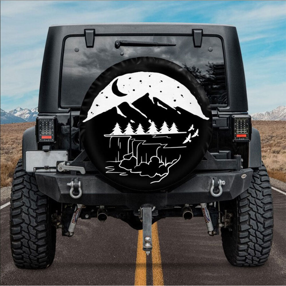 Moutains Are Calling Camping Truck Car Spare Tire Cover