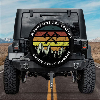 Moutains Are Calling Enjoy Every Moment Car Spare Tire Cover