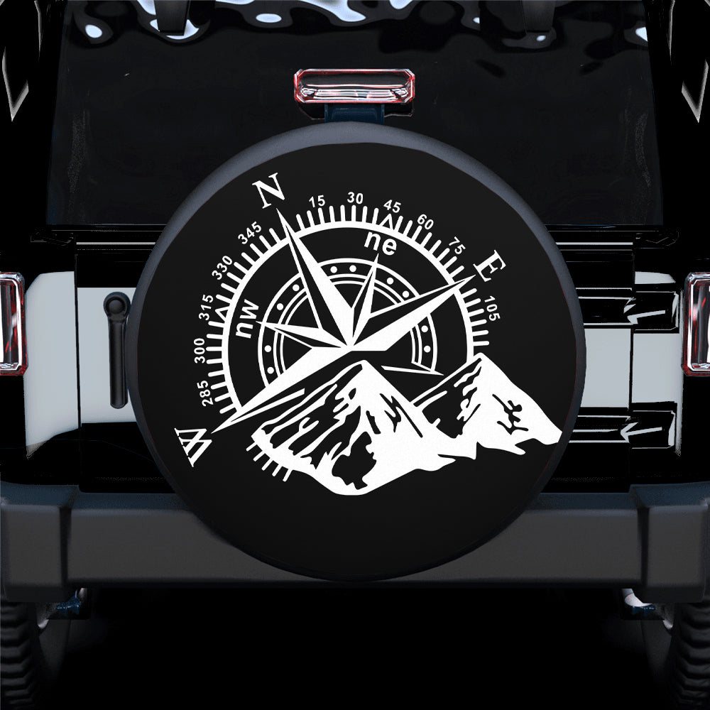 Moutains Lovers Compass Camping Truck Car Spare Tire Cover