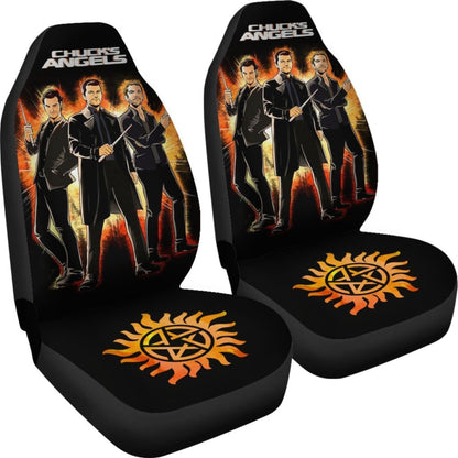 Movie Supernatural Car Seat Covers Chuck'S Angels H040320 Universal Fit 225311