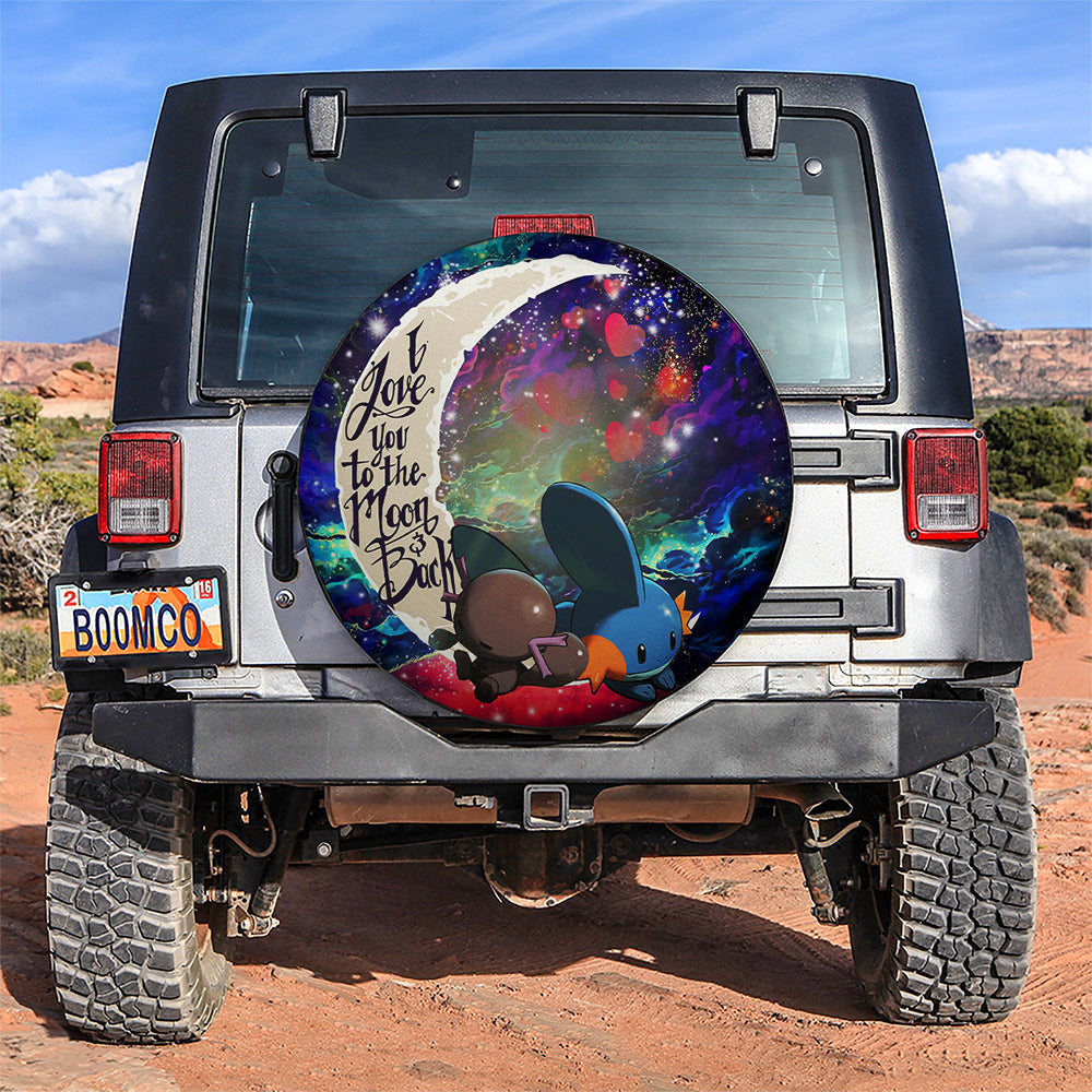Mudkip Love You To The Moon Galaxy Car Spare Tire Cover