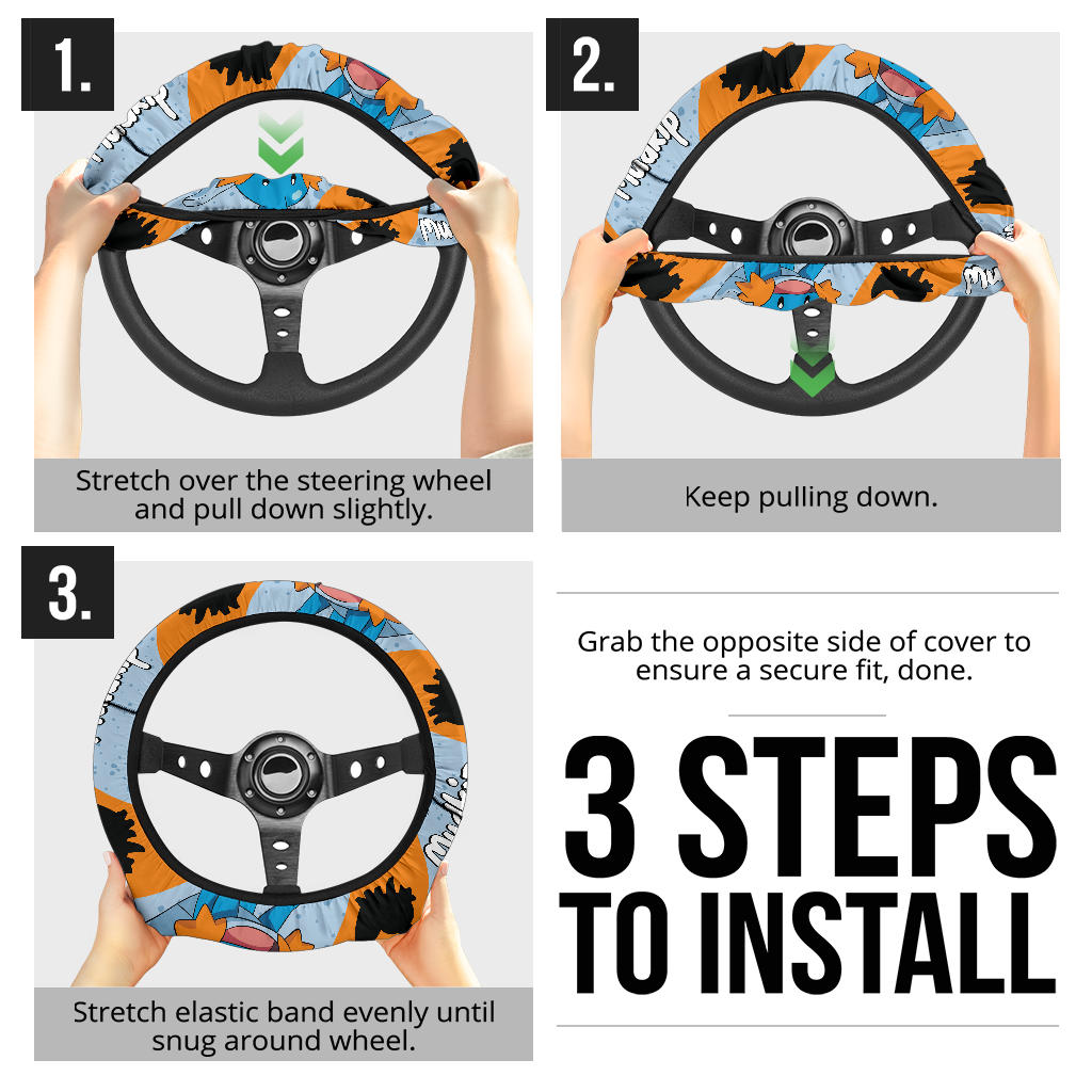 Mudkip Steering Wheel Cover