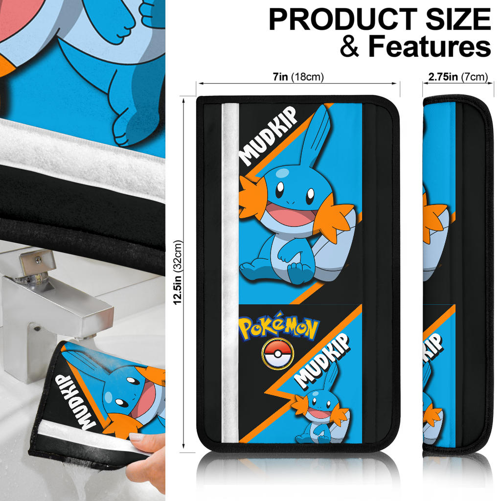 Mudkip car seat belt covers Anime Custom Car Accessories