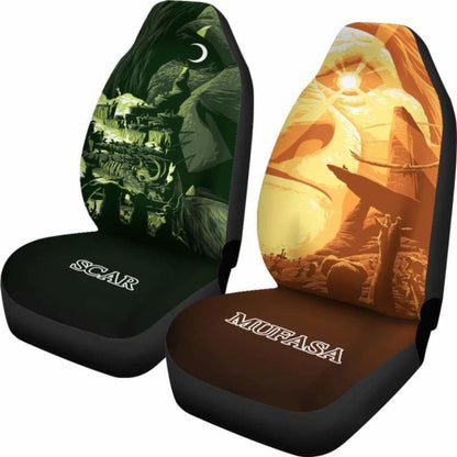 Mufasa And Scar Lion King Car Seat Covers Universal Fit 051312