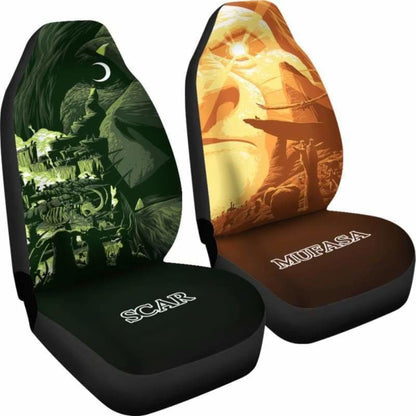 Mufasa And Scar Lion King Car Seat Covers Universal Fit 051312
