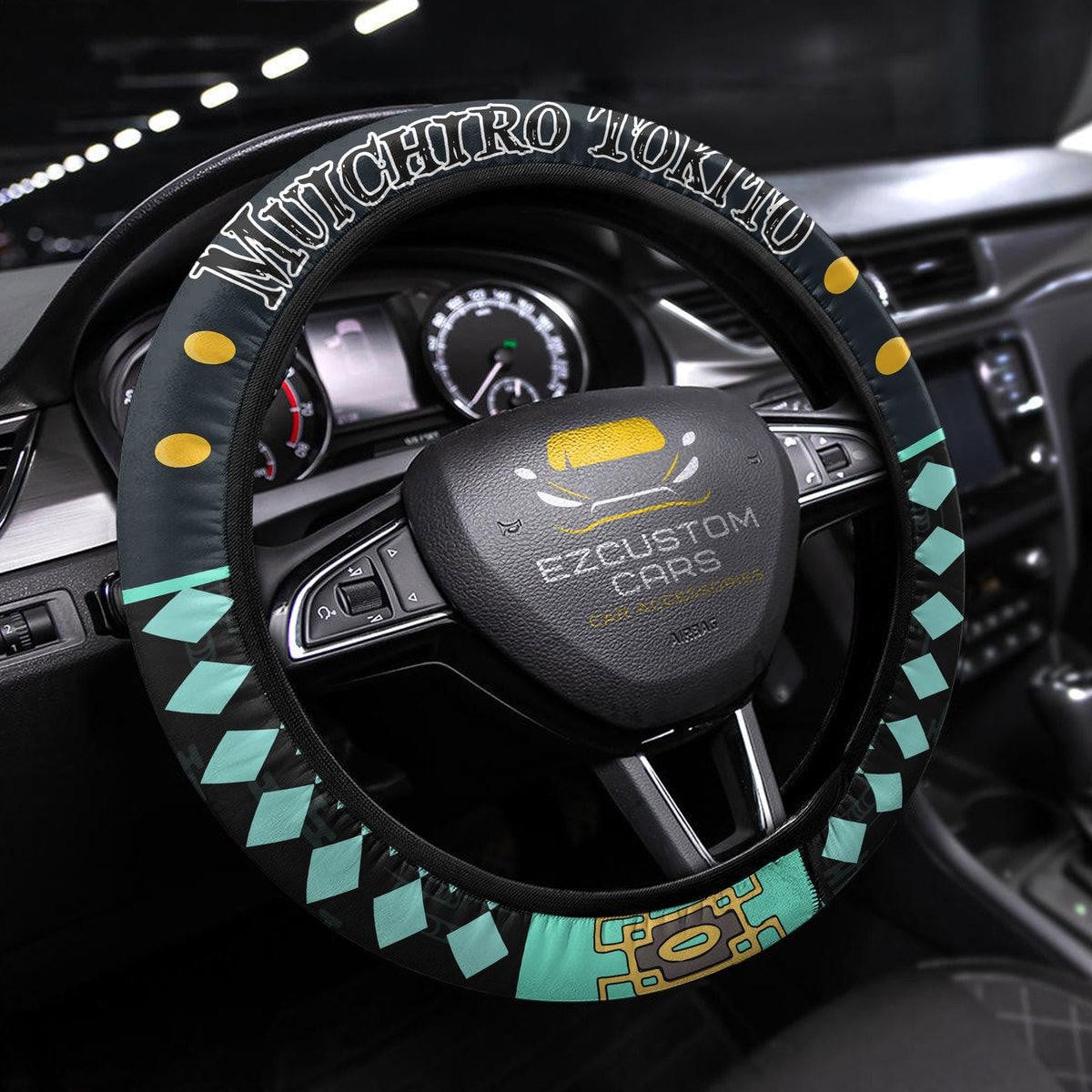 Muichiro Tokito Anime Steering Wheel Cover Custom Anime Demon Slayer Car Accessories