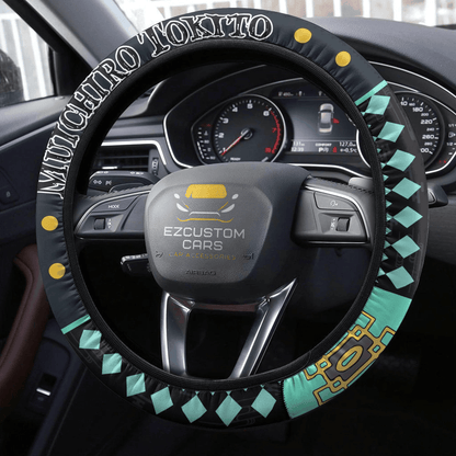 Muichiro Tokito Anime Steering Wheel Cover Custom Anime Demon Slayer Car Accessories