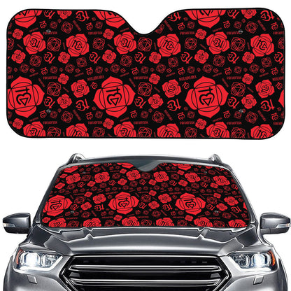 Muladhara Chakra Pattern Print Car Windshield Sun Shade