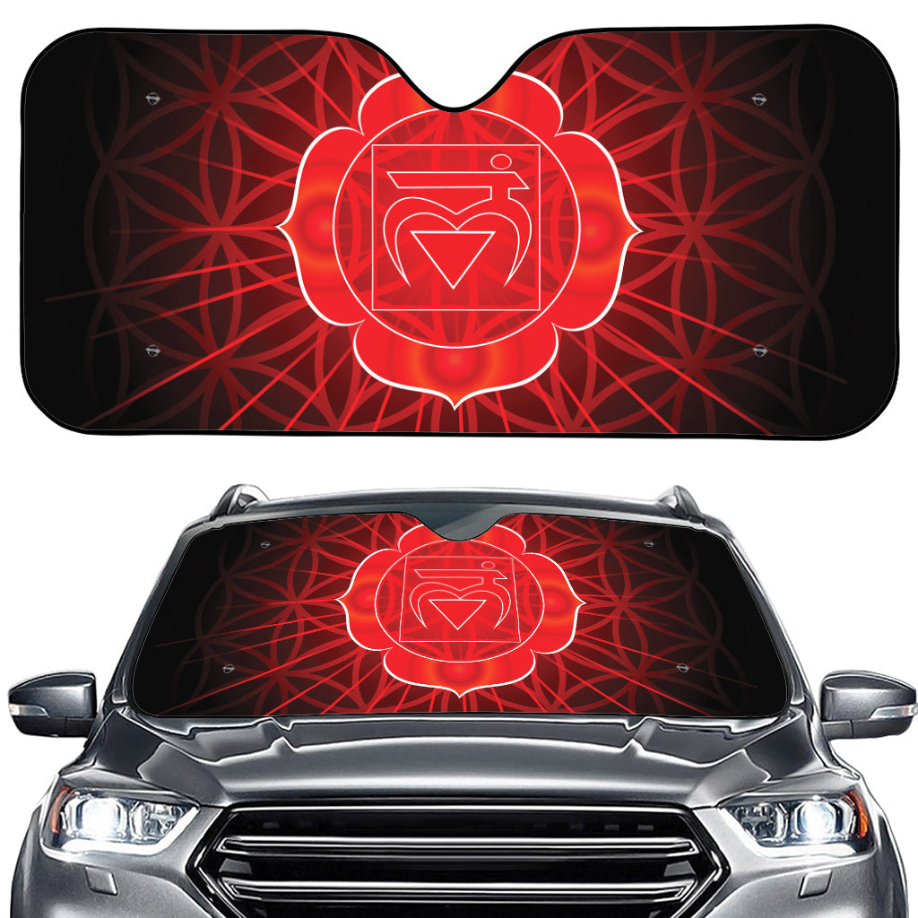 Muladhara Chakra Spiritual Print Car Windshield Sun Shade
