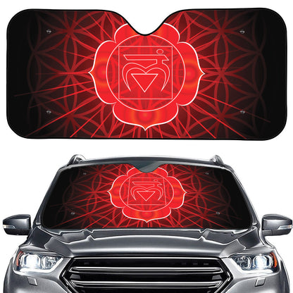 Muladhara Chakra Spiritual Print Car Windshield Sun Shade