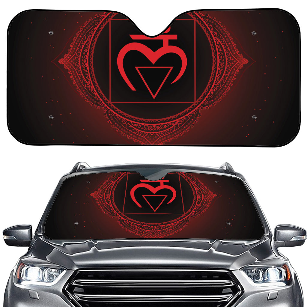 Muladhara Chakra Symbol Print Car Windshield Sun Shade
