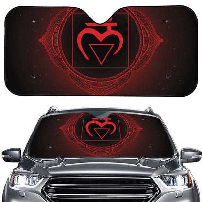 Muladhara Chakra Symbol Print Car Windshield Sun Shade