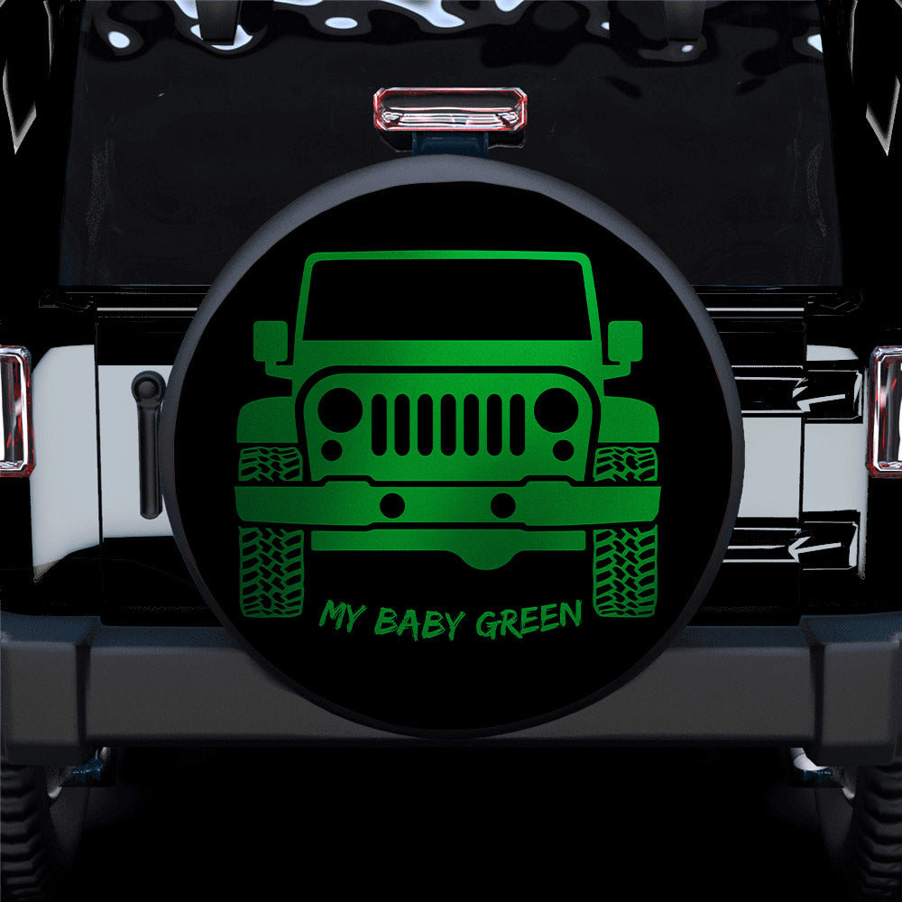My Baby Green Jeep Car Spare Tire Cover