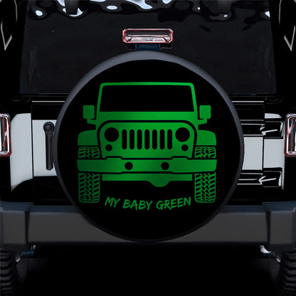 My Baby Green Jeep Car Spare Tire Cover